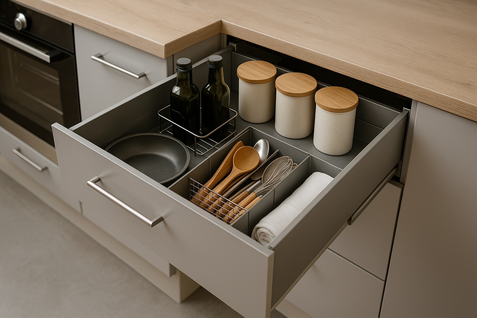 Diseño moderno de cocina con isla central
